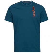 Odlo Wander-/Freizeit Tshirt Crew Neck Nikko mit Logo-Print (50% Baumwolle, 50% Polyester) blaugrün Herren